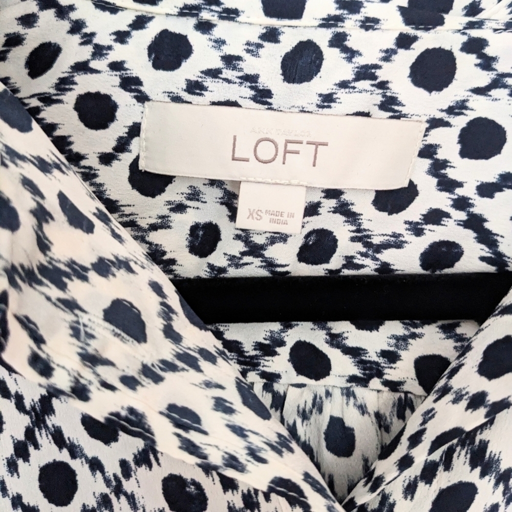 Loft XS Print Shirt Dress - Picture 5 of 10